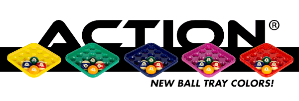 Action BBBTC Colored Plastic Pool Ball Tray - Holds 16 Balls (Blue, Green, Purple, Red, Yellow)