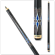Action - Exotics 137 - Dark gray stain W/floating white, marble blue decorative points