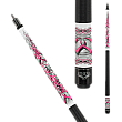 Athena ATH42 Pool Cue Two-tone pink hearts and thorns overlaid design