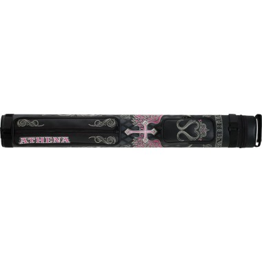 New Athena ATH40 Pool Cue Stick White w/Black Pink Heart 17-21 oz & Case 