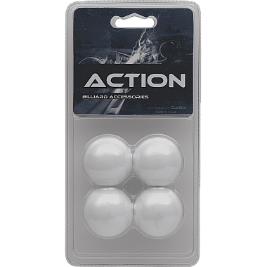 Action FBSBP Smooth Foosball 4-Pack - White Replacement Balls