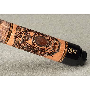 McDermott Wildfire Series Pool Cue G339 Wildfire 3D "Grizzly Bear" laser engraving McDermott Wildfire Series Pool Cue G339 Wildfire 3D "Grizzly Bear" laser engraving