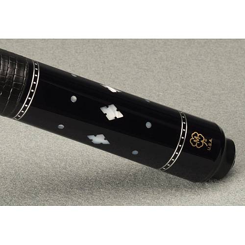 McDermott - G502 Pool Cue with four recon ebony inlaid points which have pearl notched diamonds McDermott - G502 Pool Cue with four recon ebony inlaid points which have pearl notched diamonds