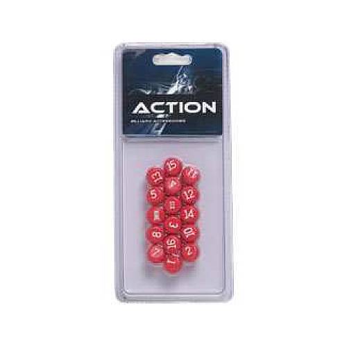 Action GAPBR Red Scoring Pills - 16 Piece Numbered Set