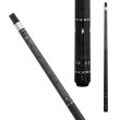 Griffin - GR-32 Pool Cue Gray stained Maple with black lines ending with cream diamonds