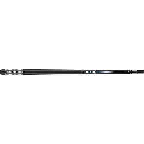 Griffin GR40 Pool Cue - Jet black with cream and mirror overlaid points