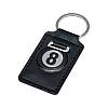 Leather 8-Ball Keychain | Pool & Billiards Key Ring | NIKC8