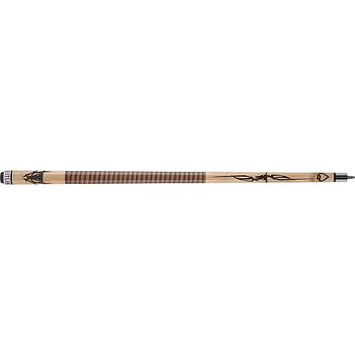 Outlaw OL42 Pool Cue Brown stained Maple with longhorn skull and tribal inspired designs Outlaw OL42 Pool Cue Brown stained Maple with longhorn skull and tribal inspired designs