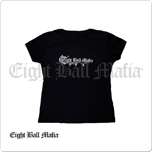Eight Ball Mafia TSEBM05B Women's Scoop Neck T-Shirt | Bold Graphic Tee