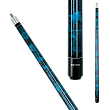 Action Value 05 Blue Splatter Cue - VAL05 - Black & Blue