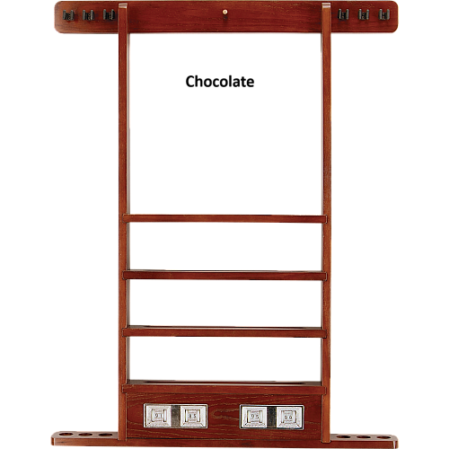 WRSC Deluxe 6 Cue Wall Rack with Score Counter | Pool & Billiard Room