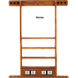 WRSC Deluxe 6 Cue Wall Rack with Score Counter | Pool & Billiard Room